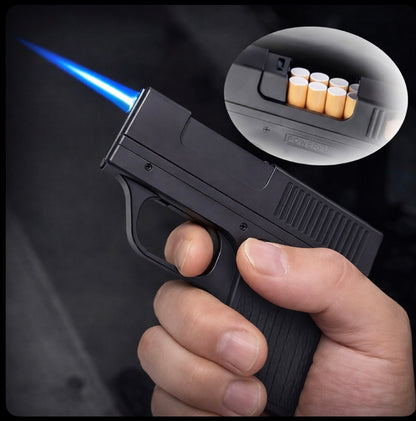 CIGAGUN - Encendedor de pistola a prueba de viento con 3 cargadores